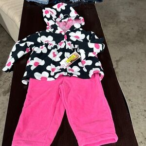 Floral Hoodie and Pink Pants Set